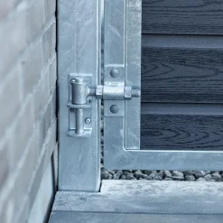 Plus Artura enkeltlåge m/stålstolpe venstrehængt 99x95 cm skifergrå