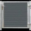Plus Artura enkeltlåge m/stålstolpe højrehængt 115x95 cm skifergrå
