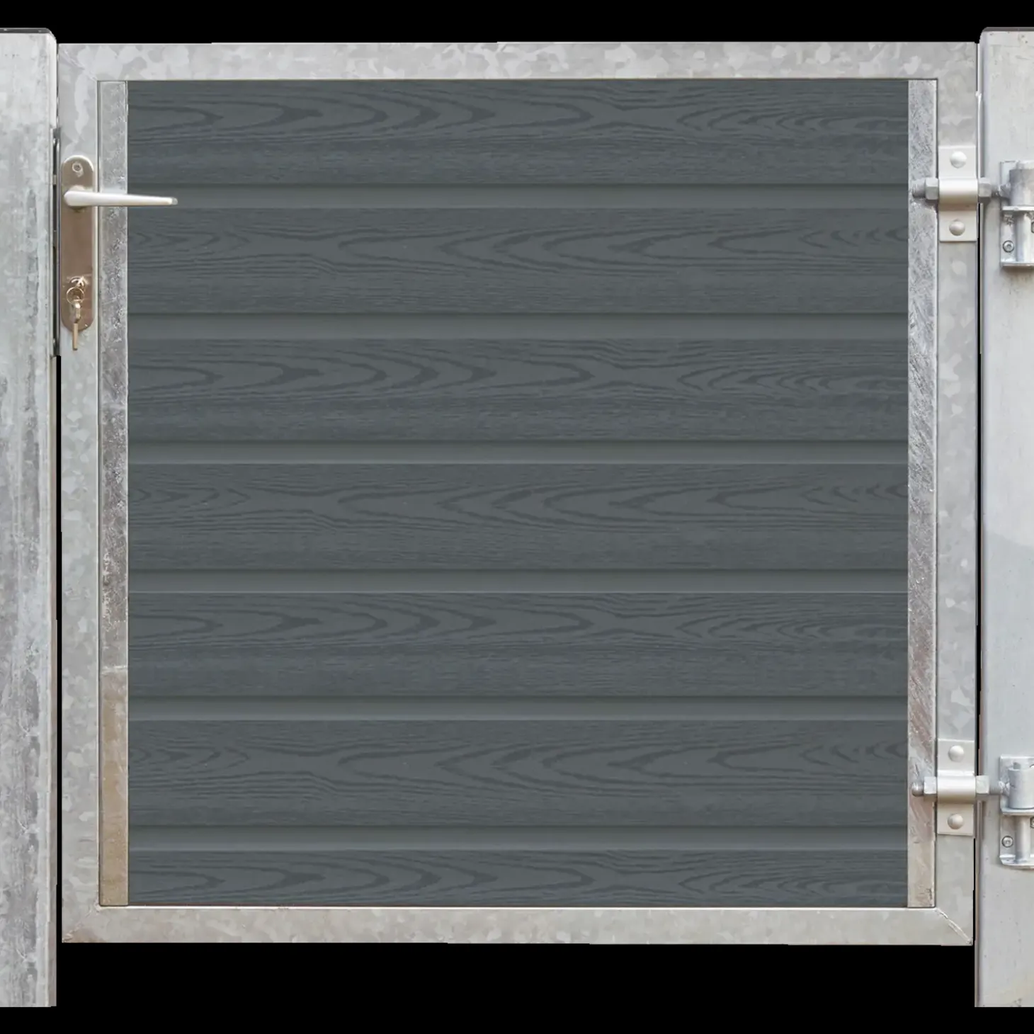 Plus Artura enkeltlåge m/stålstolpe højrehængt 115x95 cm skifergrå