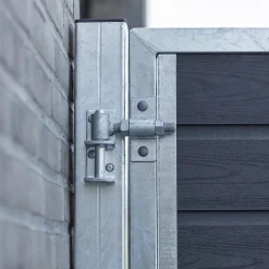 Plus Artura enkeltlåge m/stålstolpe højrehængt 115x95 cm skifergrå