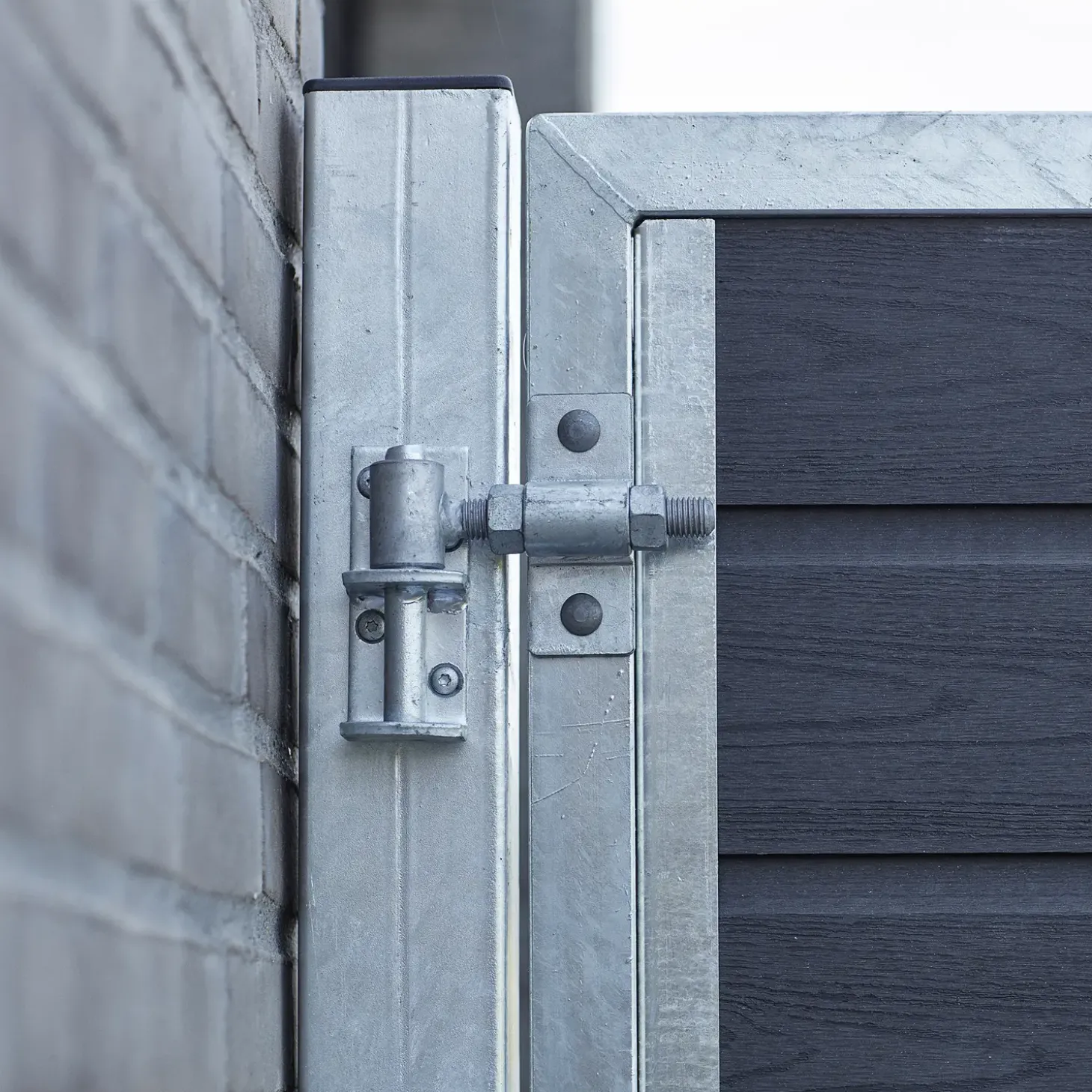Plus Artura enkeltlåge m/stålstolpe højrehængt 115x95 cm skifergrå