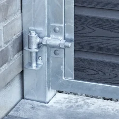 Plus Artura enkeltlåge m/stålstolpe højrehængt 115x95 cm skifergrå