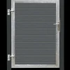 PLUS Artura komposit enkeltlåge 115×135 cm venstrehængt m/gråsorte stolper til nedstøbning
