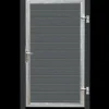 PLUS Artura komposit enkeltlåge 115×175 cm højrehængt m/gråsorte stolper til nedstøbning