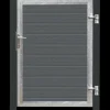 PLUS Artura komposit enkeltlåge 115×135 cm højrehængt m/gråsorte stolper til nedstøbning