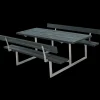 Plus Basic bord/bænkesæt med 2 ryglæn 177 cm trykimp