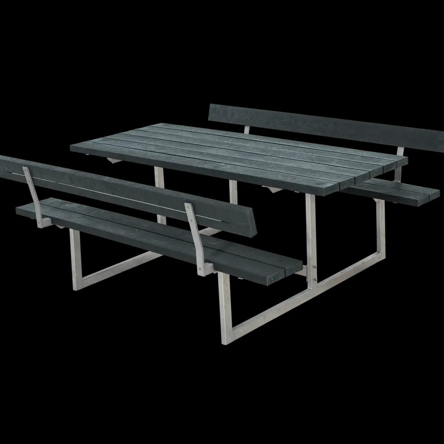 Plus Basic bord/bænkesæt med 2 ryglæn 177 cm trykimp