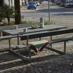 Plus Basic bord/bænkesæt med 2 ryglæn 177 cm trykimp