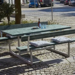 Plus Basic bord/bænkesæt med 2 ryglæn 177 cm trykimp