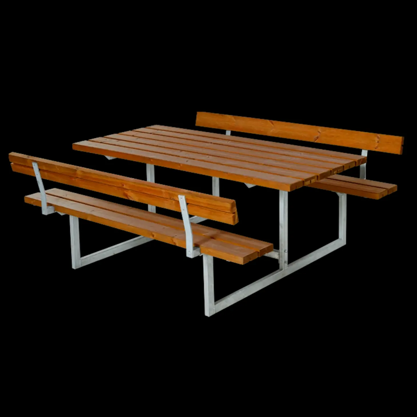 Plus Basic bord/bænkesæt med 2 ryglæn 177 cm trykimp