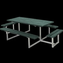 Plus Basic bord/bænkesæt med 2 påbygninger 260 cm retextil grå