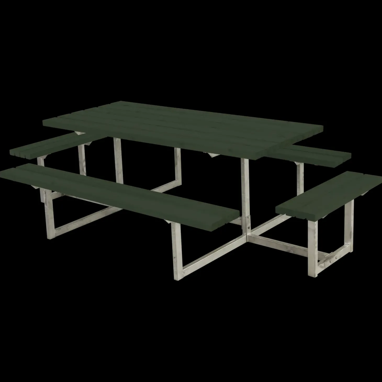 Plus Basic bord/bænkesæt med 2 påbygninger 260 cm trykimp