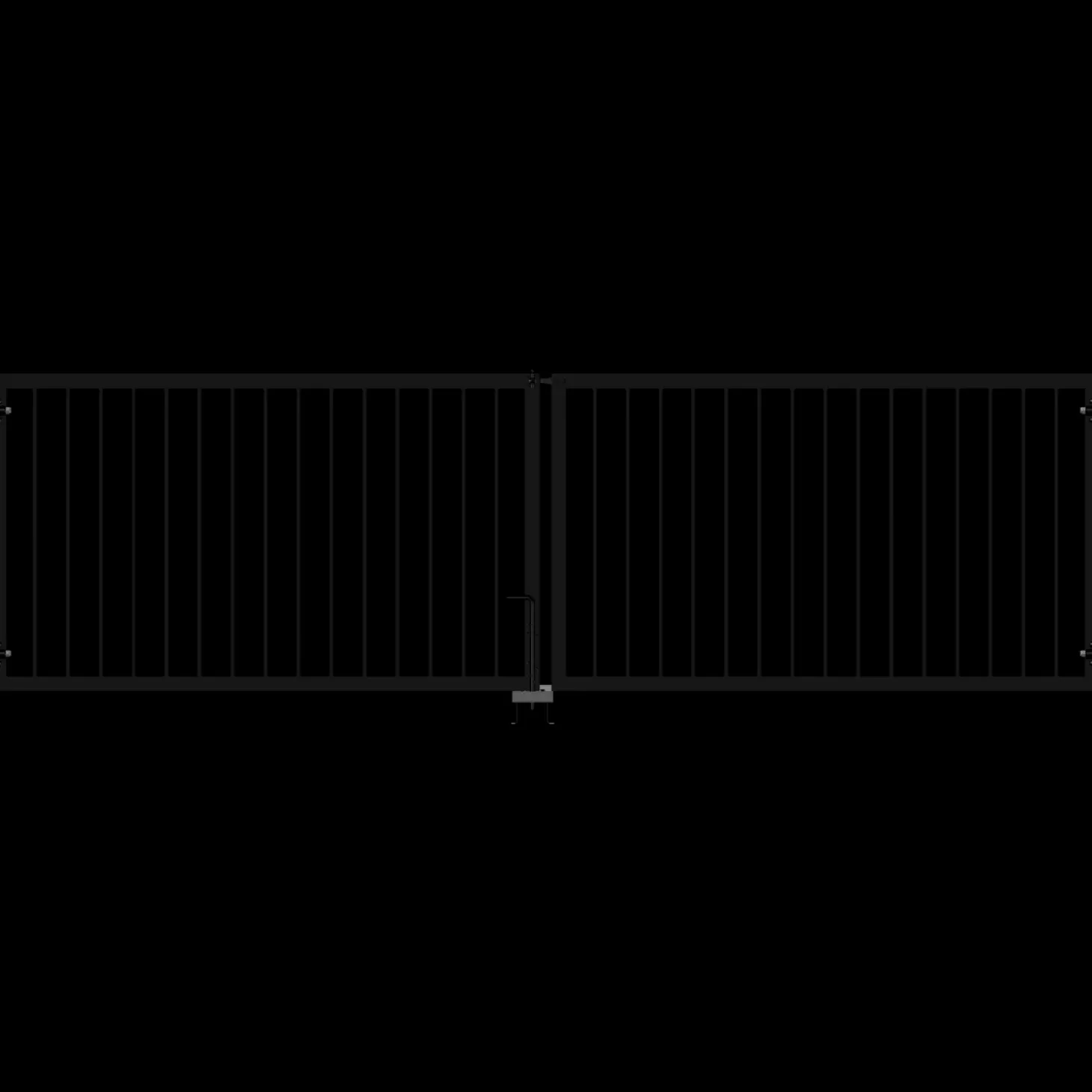 Plus Basic dobbeltlåge 300x85 cm sort