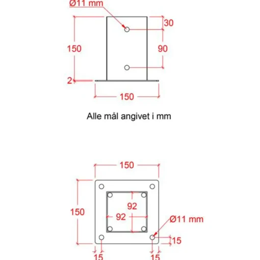 Plus bolte Ø10x65 mm 4 stk varmgalvaniseret