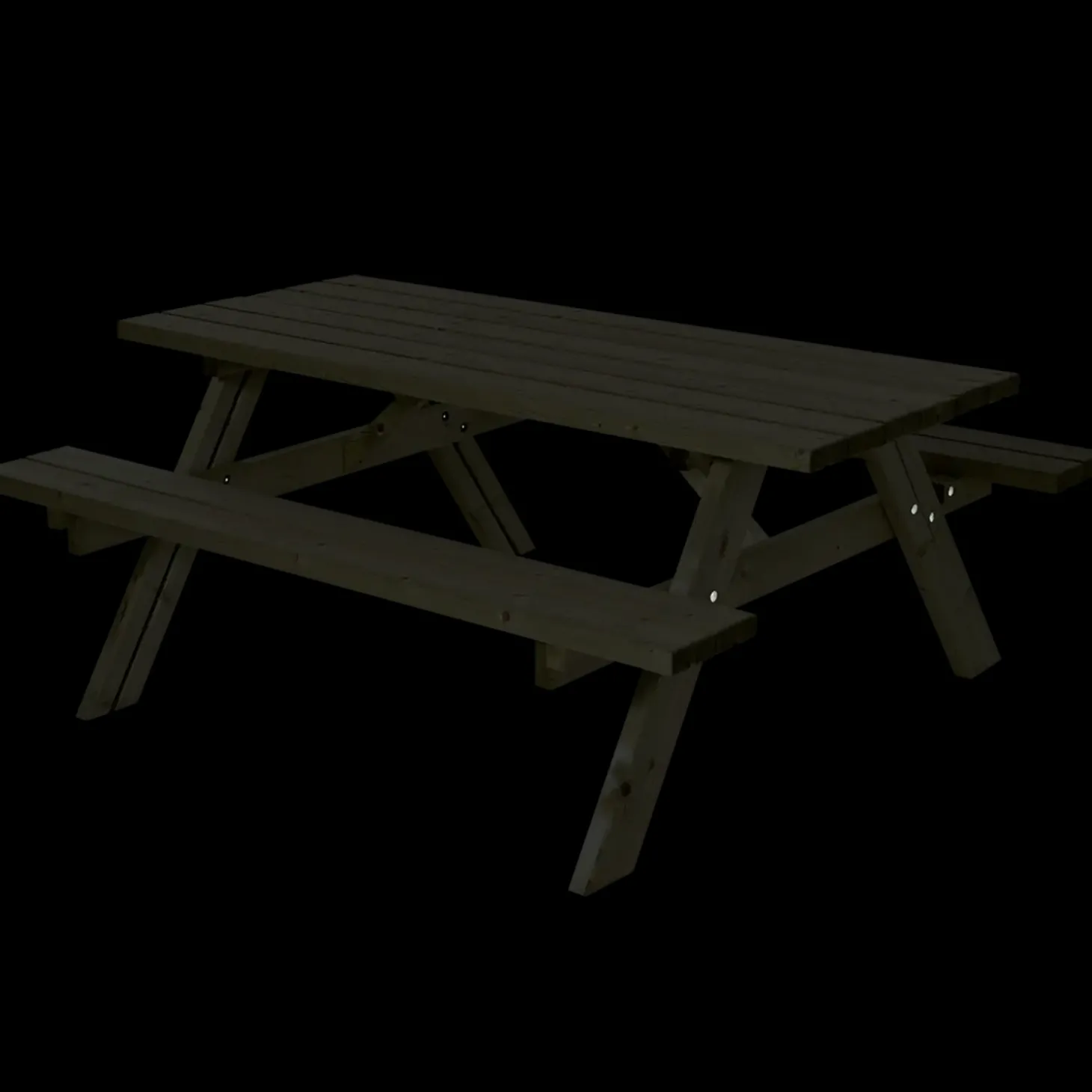 Plus bord- og bænkesæt trykimprægneret A/B, 177 cm