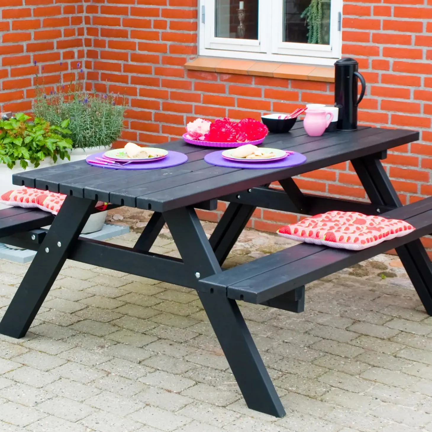 Plus bord- og bænkesæt trykimprægneret A/B, 177 cm