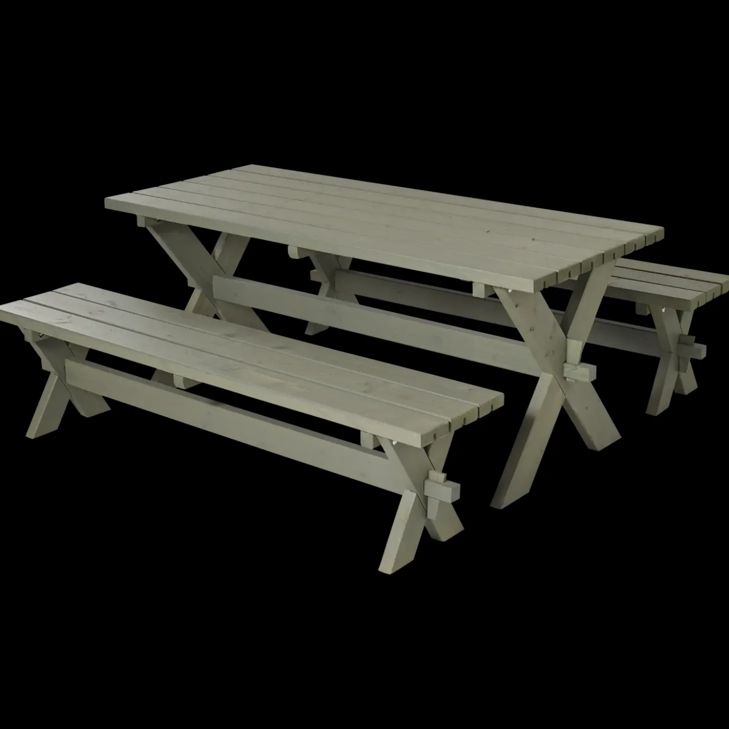 Plus bord- og bænkesæt trykimprægneret A/B, 177 cm