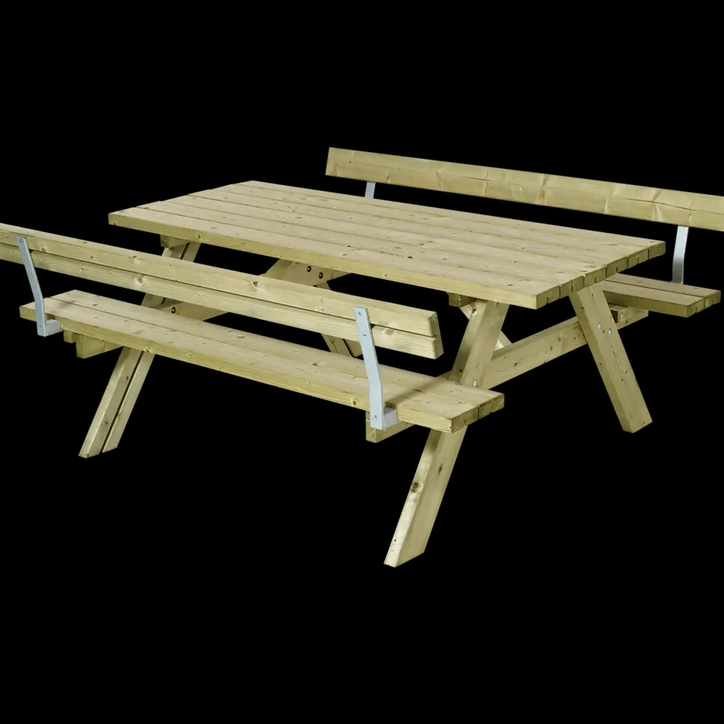 Plus bord/bænkesæt med 2 ryglæn 177 cm trykimp