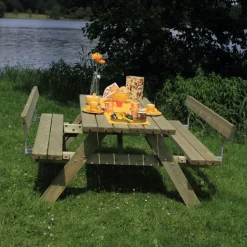 Plus bord/bænkesæt med 2 ryglæn 177 cm trykimp