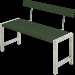 Plus Café plankebænk med 1 ryglæn 127 cm trykimp