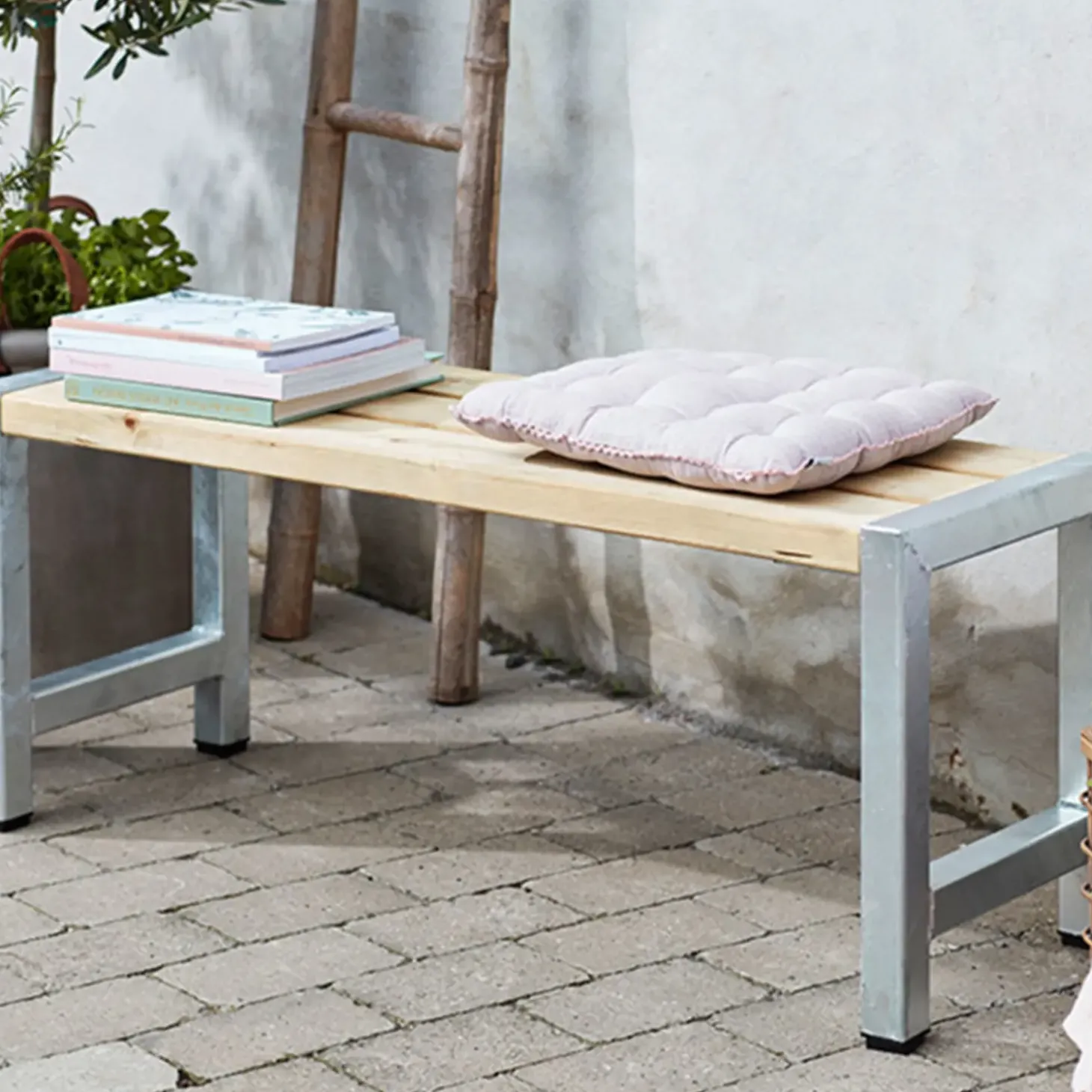 Plus Cafe plankebænk 127 cm trykimp