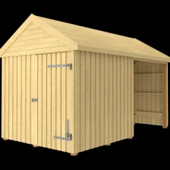 Plus Classic Multi Havehus 10 m²  2 moduler m/enkeltdør og lukket/åben front inkl. tagpap/alulister/H-stolpefødder