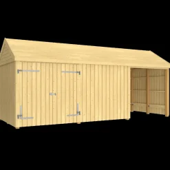 Plus Classic Multi Havehus 14,5 m² 3 moduler m/dobbeltdør og åben/lukket front