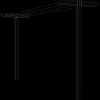Plus classic tørrestativ 90x185x400 cm sort