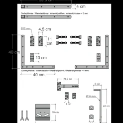 Plus Country dobbeltlåge inkl. beslag 300x98 cm sort