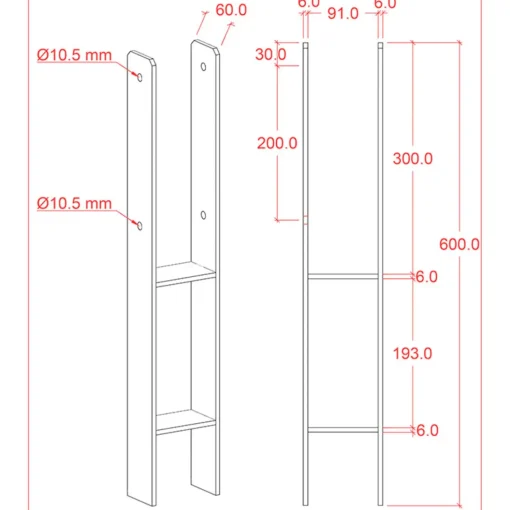 Plus Country hegn 149x96 cm hvid