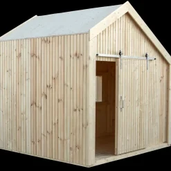 PLUS Cozy legehus 184×208 cm m/bænk ubehandlet inkl. tagpap og alulister