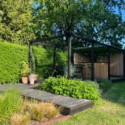 Plus Cubic forlængerbeslag t/stolpe dobbelt sort