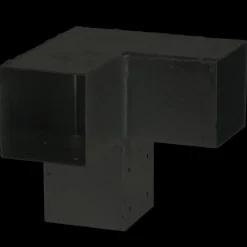 Plus Cubic hjørnebeslag t/stolpe dobbelt sort