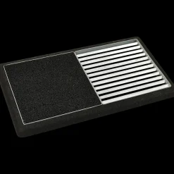 Plus Cubic rist m/sort måtte/gummiramme - 88x48x4 cm