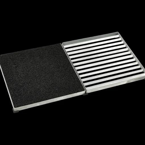 Plus Cubic rist sort 2 stk - 40x40x3,5 cm