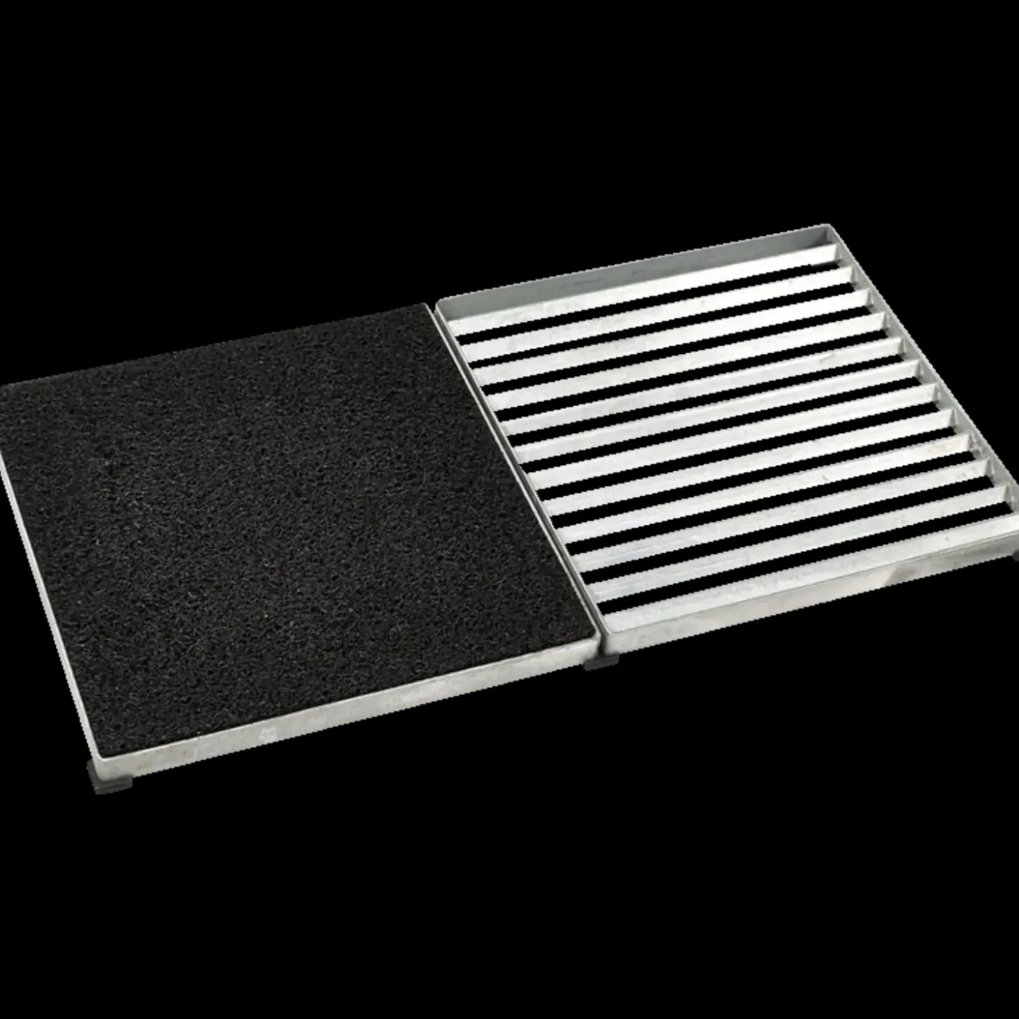 Plus Cubic rist sort 2 stk - 40x40x3,5 cm