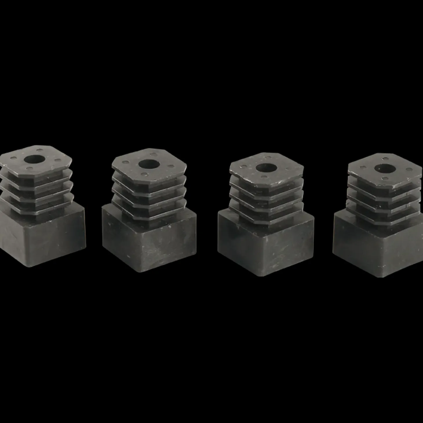 Plus Cubic rist sort 2 stk - 40x40x3,5 cm