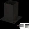 Plus Cubic Stolpefod  9x9 cm stolper  til fundament  m/skruer sort