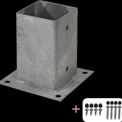 Plus Cubic Stolpefod  9x9 cm stolper  til fundament  m/skruer