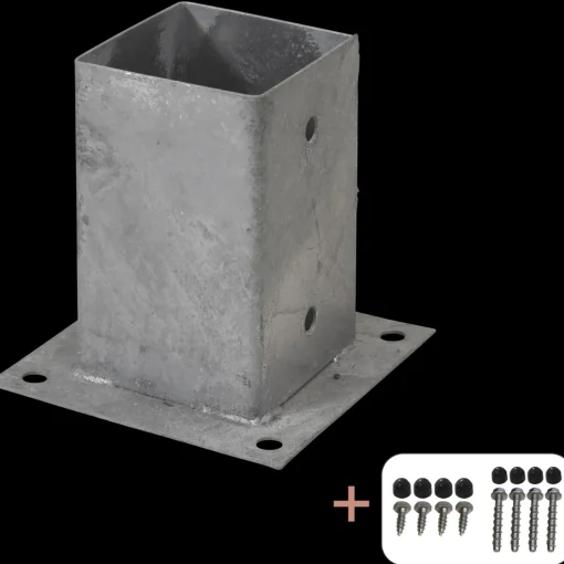 Plus Cubic Stolpefod  9x9 cm stolper  til fundament  m/skruer