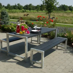 Plus Cubi/PIPE bænk inkl. beslag sort 120 cm