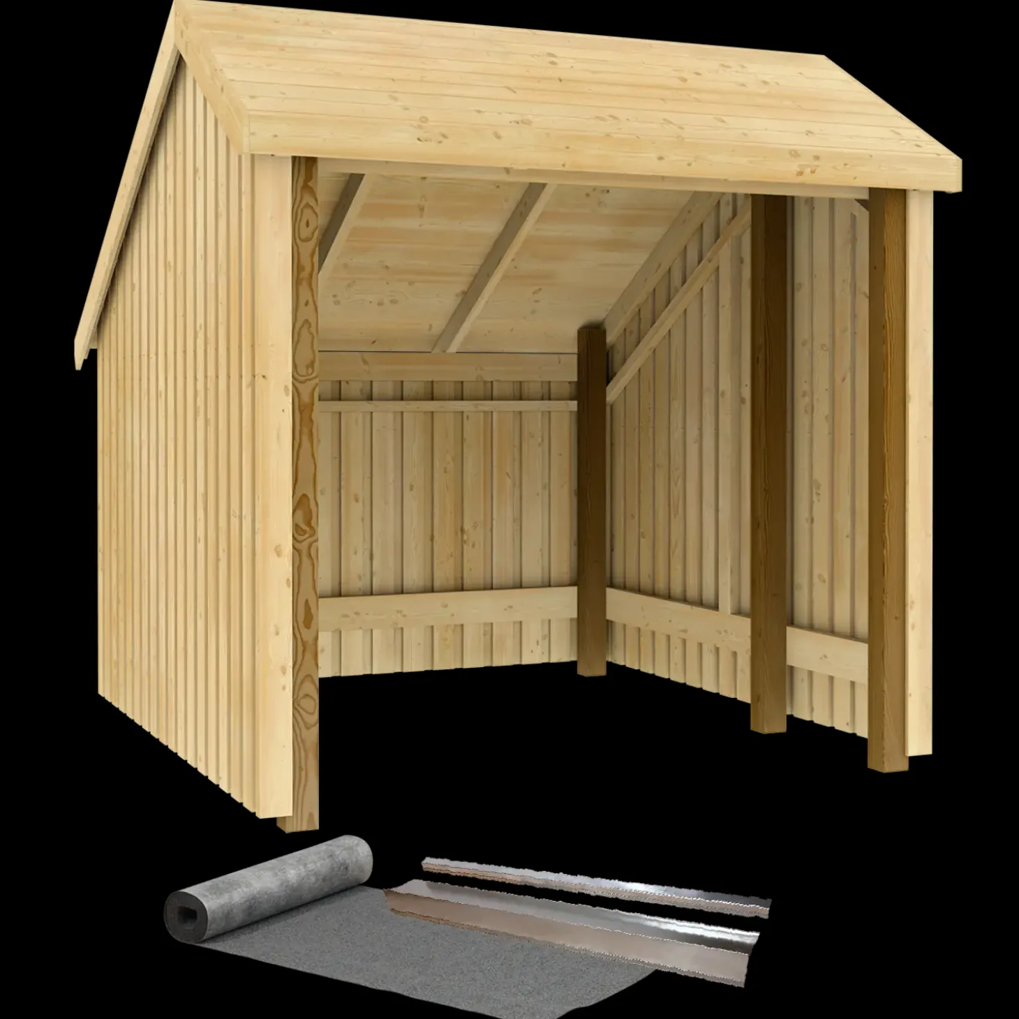 Plus cykelskur 5,7 m² 1 modul med åben front