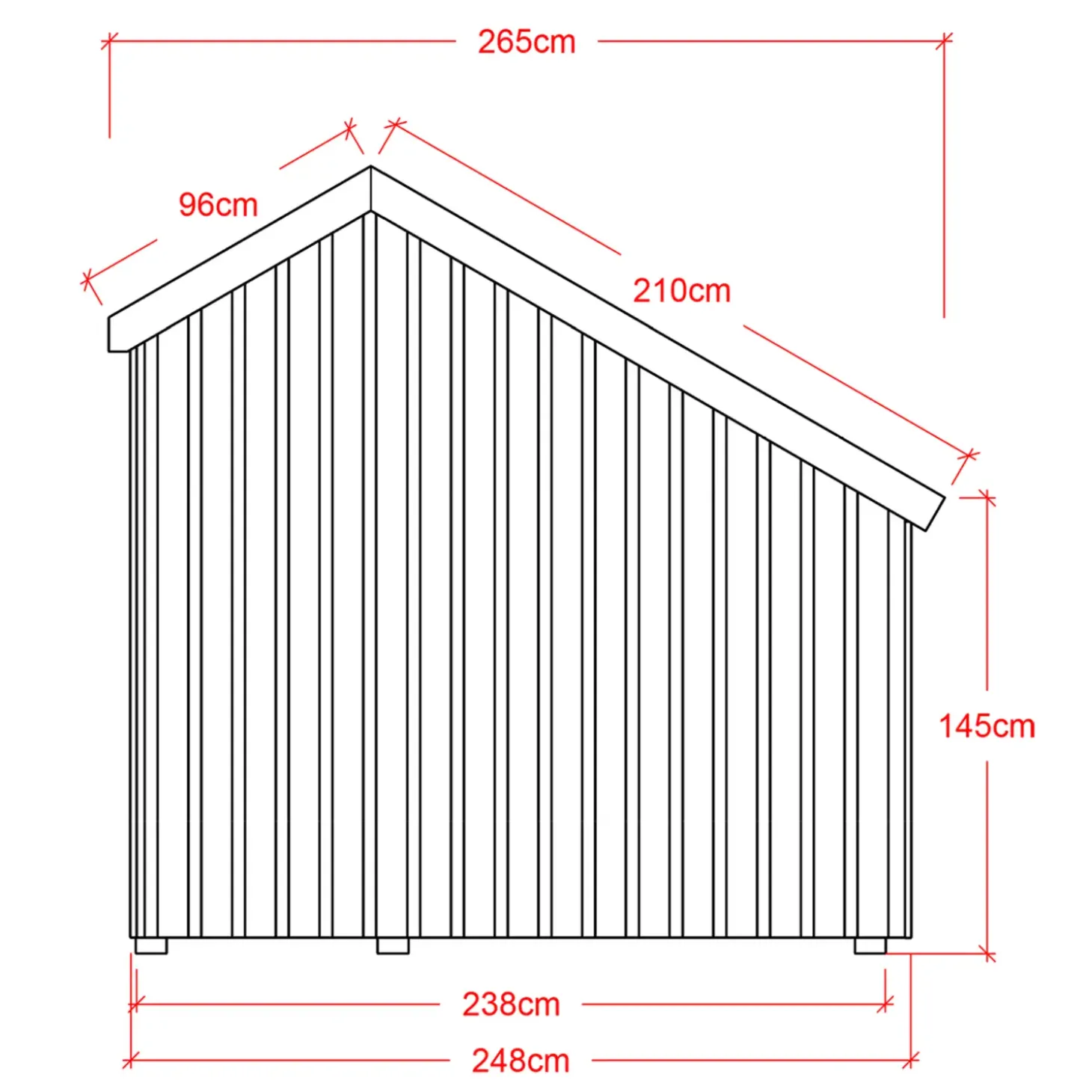 Plus cykelskur 5,7 m² 1 modul med åben front