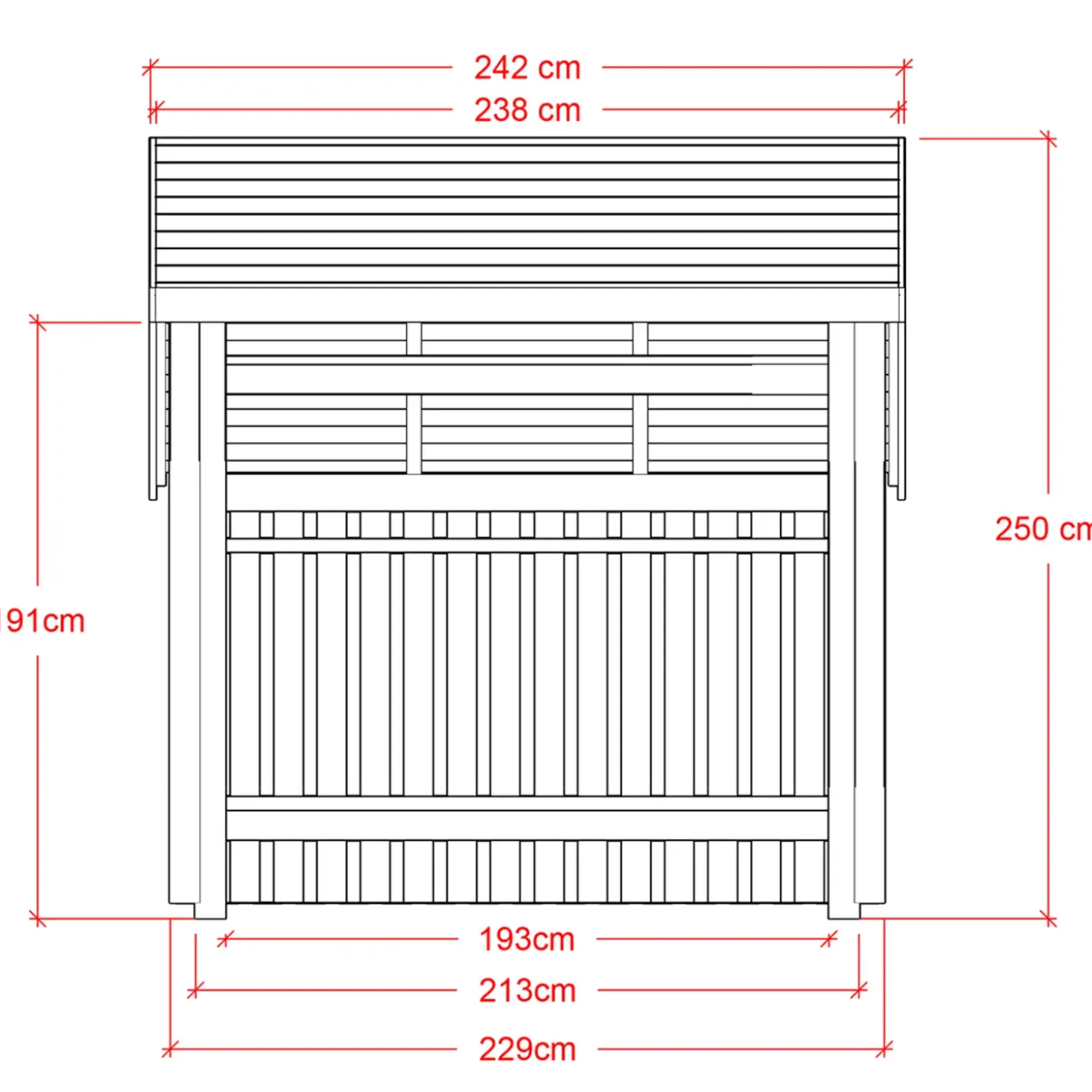 Plus cykelskur 5,7 m² 1 modul med åben front
