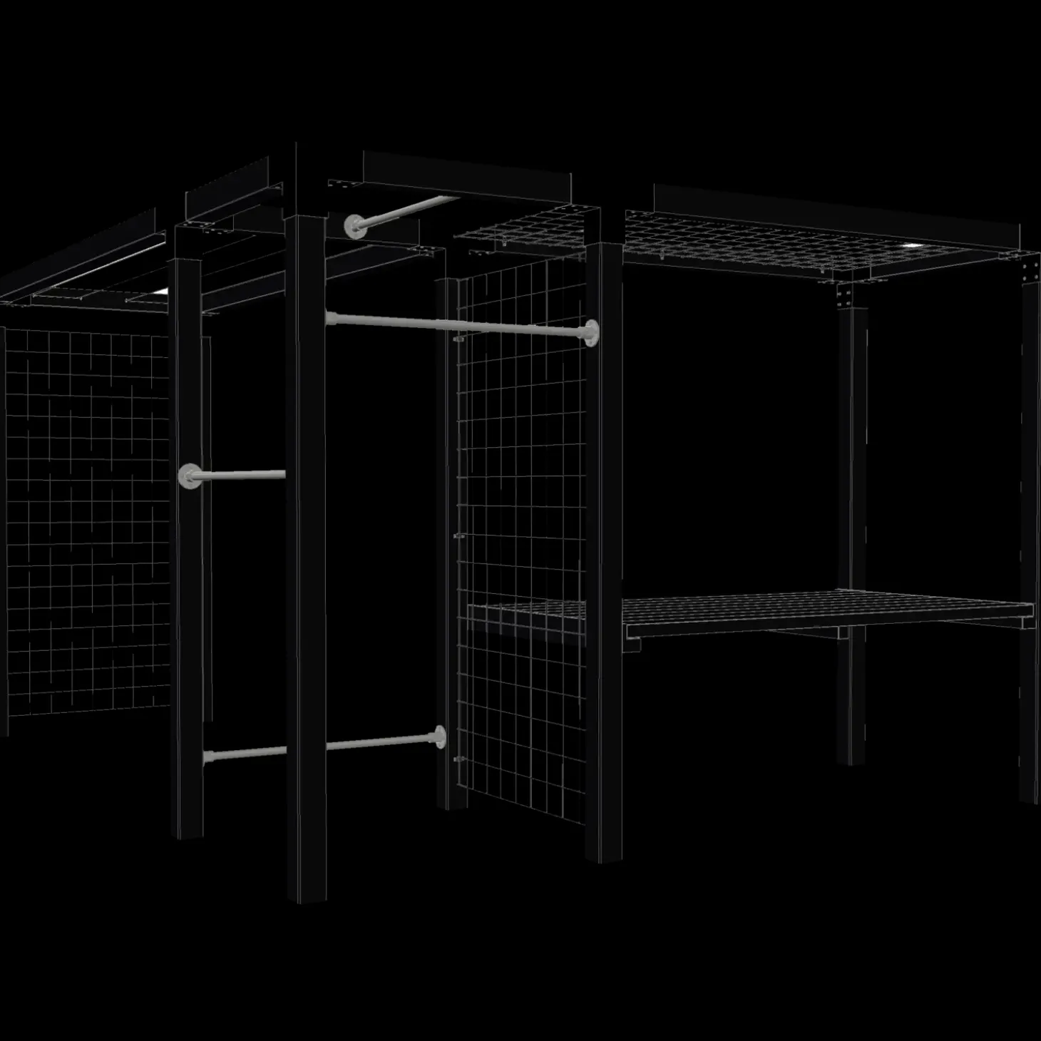 Plus daylife med stålespalier modul 4 sort