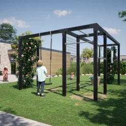 Plus daylife med stålespalier modul 3 sort