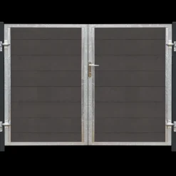 Plus Futura dobbeltlåge højrehængt 197x145 cm skifergrå