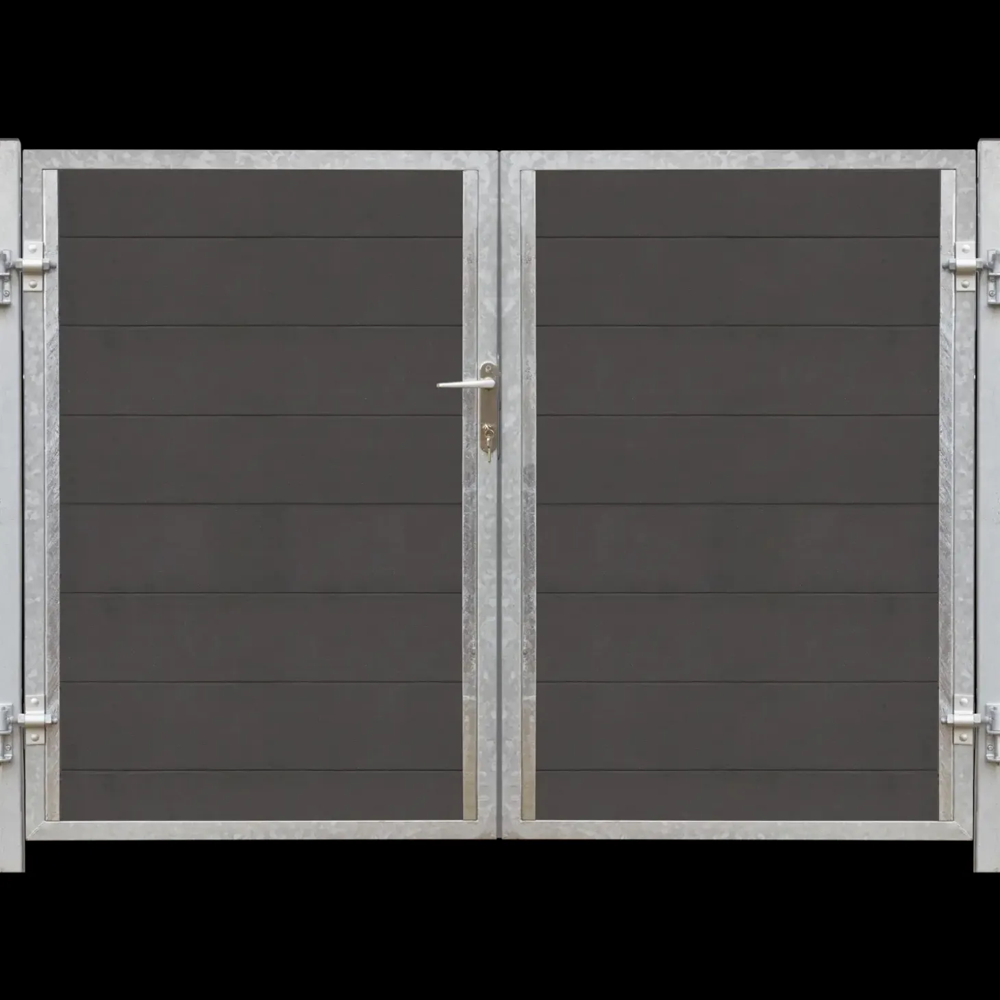 Plus Futura dobbeltlåge m/stålstolpe venstrehængt 197x145 skiftergrå