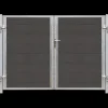 Plus Futura dobbeltlåge m/stålstolpe højrehængt 197x145 cm skiftergrå