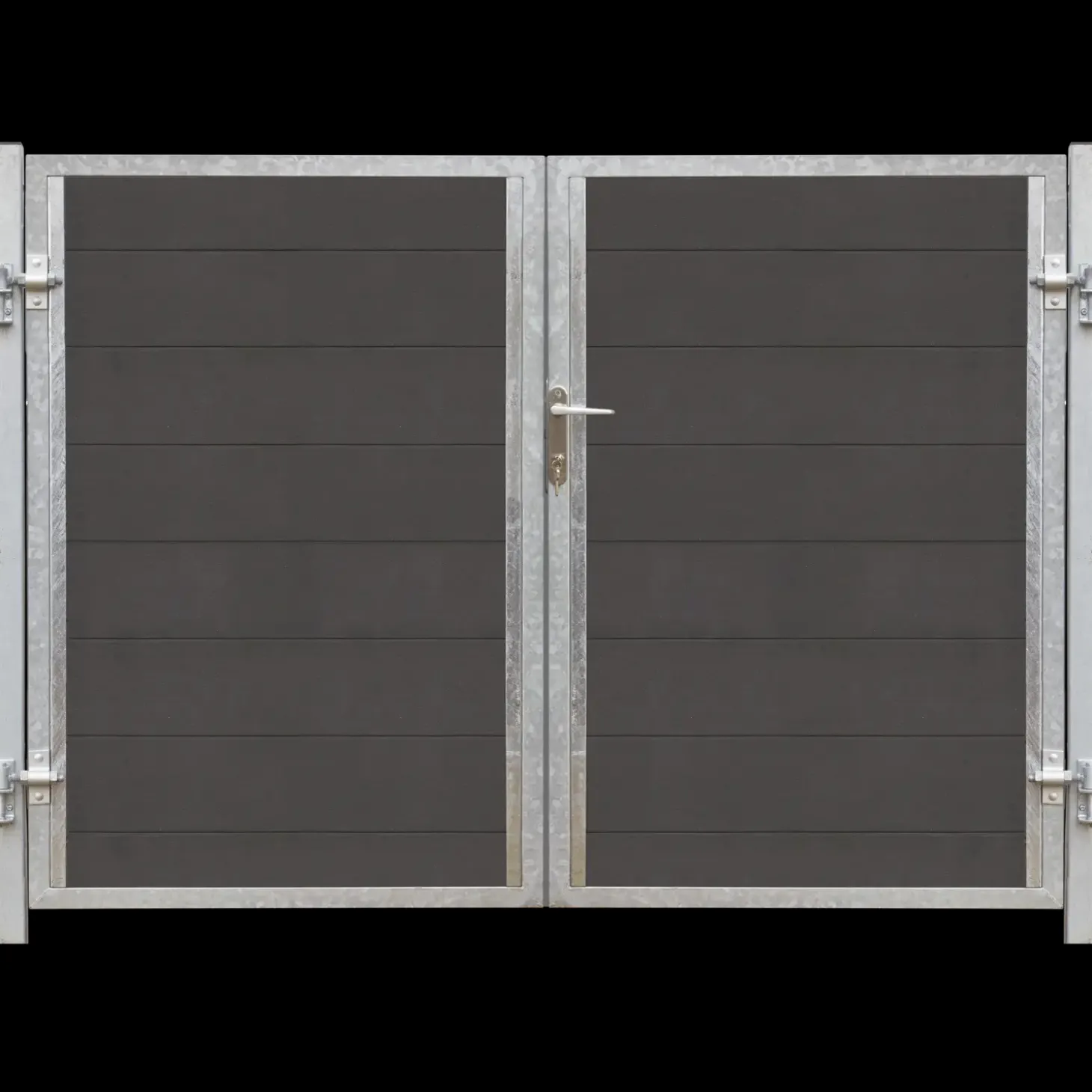 Plus Futura dobbeltlåge m/stålstolpe højrehængt 197x145 cm skiftergrå